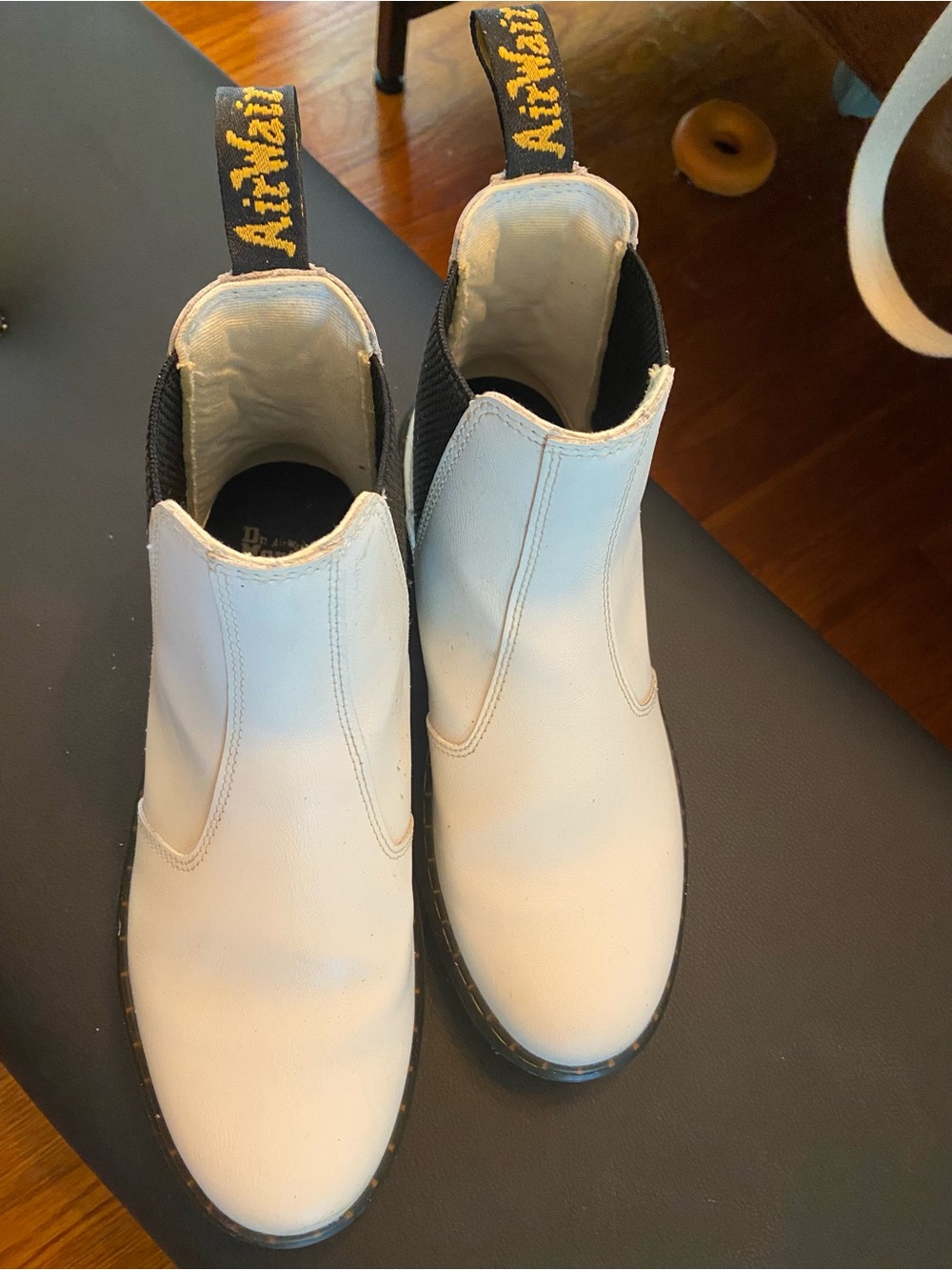 Dr. Martens White Slip-On Chukka Boots